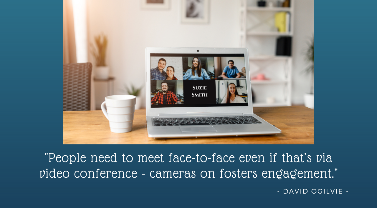 keeping cameras on during a zoom call foster engagement