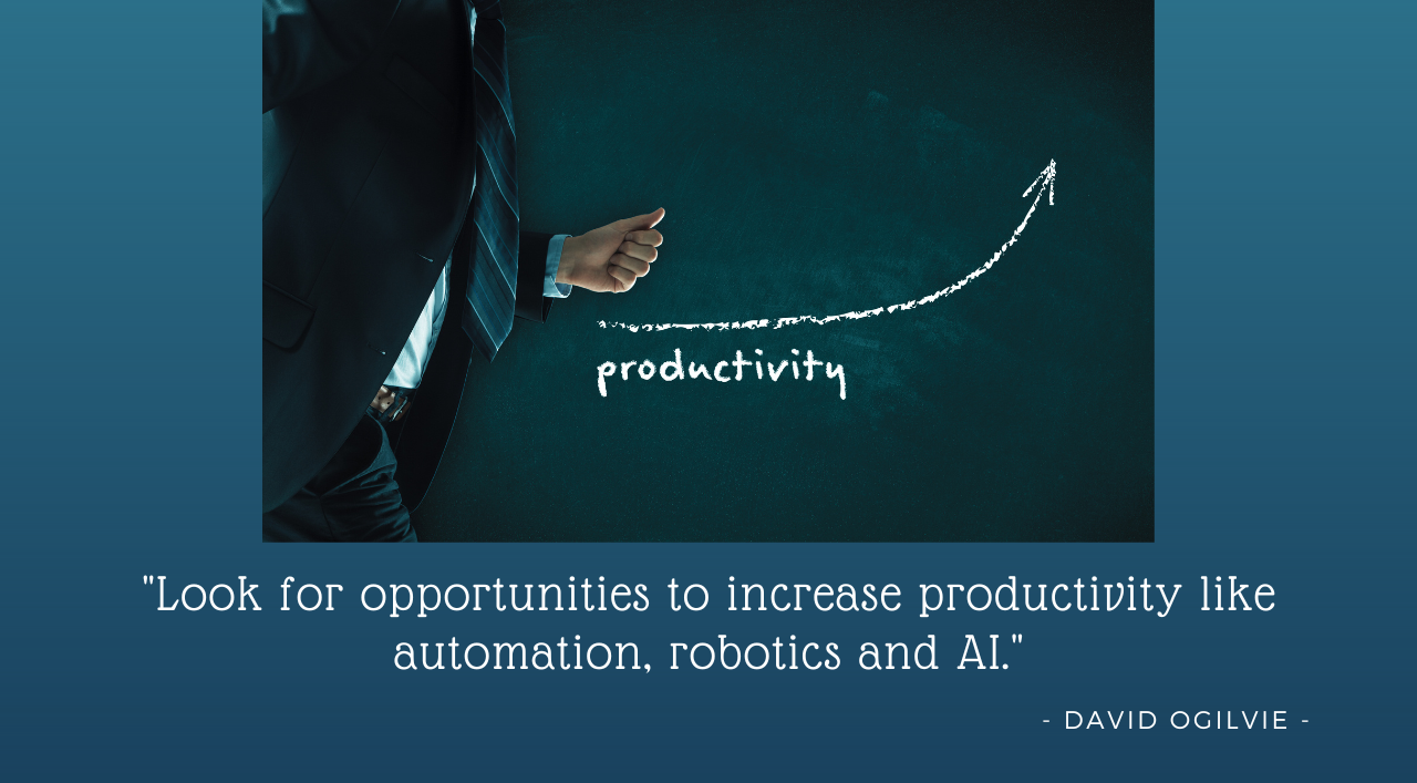 Increase productivity with AI, robotics and automation